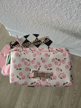 NWT Juicy Couture Cherry Girl Double Zip Wallet/ Wristlet